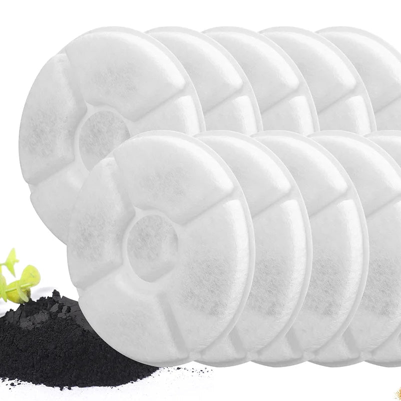 Cat Water Fountain Filters Replacement Filter Fit for Flower Fountain Cat Water Fountain Water Dispenser 10PCS