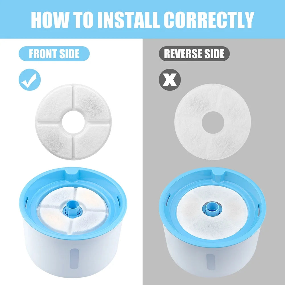 Cat Water Fountain Filters Replacement Filter Fit for Flower Fountain Cat Water Fountain Water Dispenser 10PCS